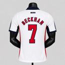 Camiseta Inglaterra Beckham Retrô I Jogador Umbro Masculina - Branco